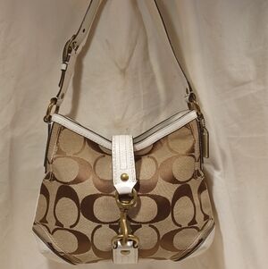 Vintage Coach Signature Clip Pert Hobo,
